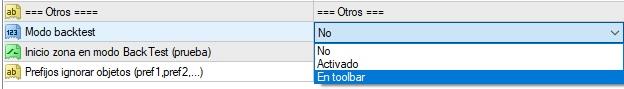 Parámetro Modo backtest